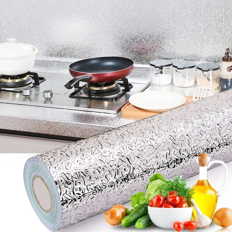 Kitchen Oil-proof Waterproof Stickers Aluminum Foil Kitchen Stove Cabinet Self Adhesive Wall Sticker DIY Wallpaper Removable
Kitchen Oil-proof Waterproof Stickers Aluminum Foil Kitchen Stove Cabinet Self Adhesive Wall Sticker DIY Wallpaper Removable
