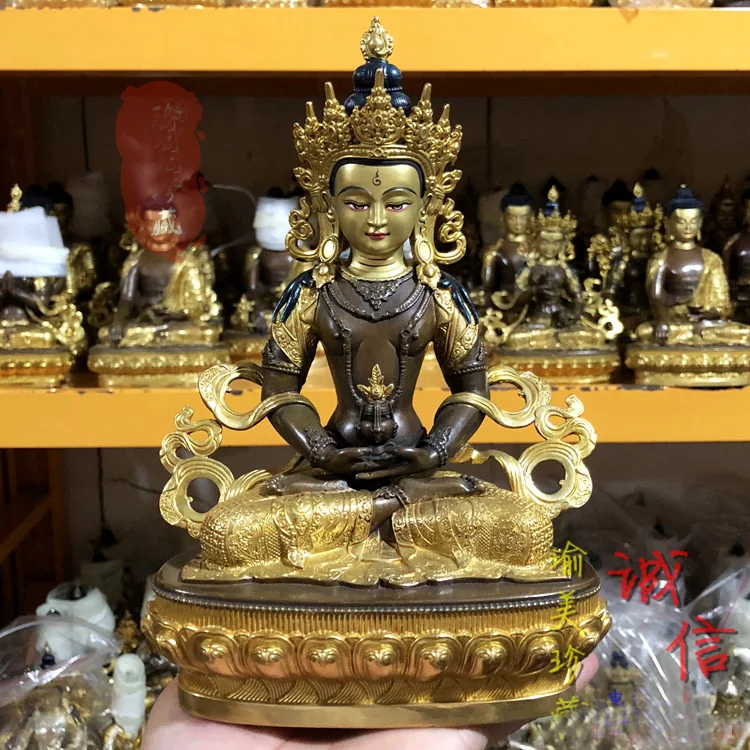 21CM large # 5A GOOD buddha HOME Temple India Nepal Tibet Buddhism gold gilding Amitayus Amitayus Buddha brass handmade statue
21CM large # 5A GOOD buddha HOME Temple India Nepal Tibet Buddhism gold gilding Amitayus Amitayus Buddha brass handmade statue