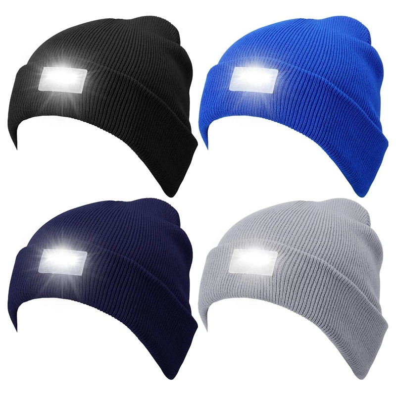 4Pieces 5 Led Knitted Flashlight Beanie Cap Winter Knit Warm Head Light Lamp Hat for Hunting, Camping, Grilling, Walking
4Pieces 5 Led Knitted Flashlight Beanie Cap Winter Knit Warm Head Light Lamp Hat for Hunting, Camping, Grilling, Walking