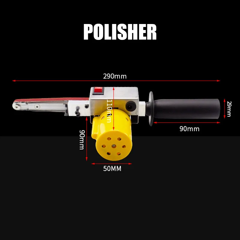 Handheld Grinder Electric Belt Sander Mini Sanding Polishing Machine Angle Grinder with Sanding Belt KSI999
Handheld Grinder Electric Belt Sander Mini Sanding Polishing Machine Angle Grinder with Sanding Belt KSI999