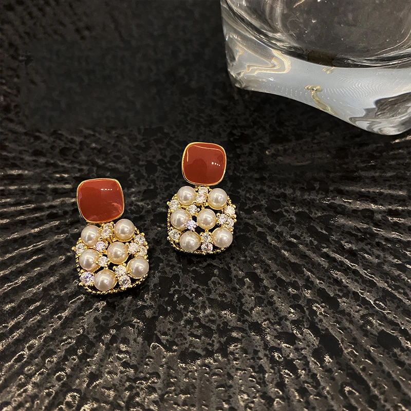 Geometric Square Pearl Zircon Dangle Earrings For Woman Korean Fashion Jewelry Gothic Accessories Party Girl's Luxury Earrings
Geometric Square Pearl Zircon Dangle Earrings For Woman Korean Fashion Jewelry Gothic Accessories Party Girl's Luxury Earrings