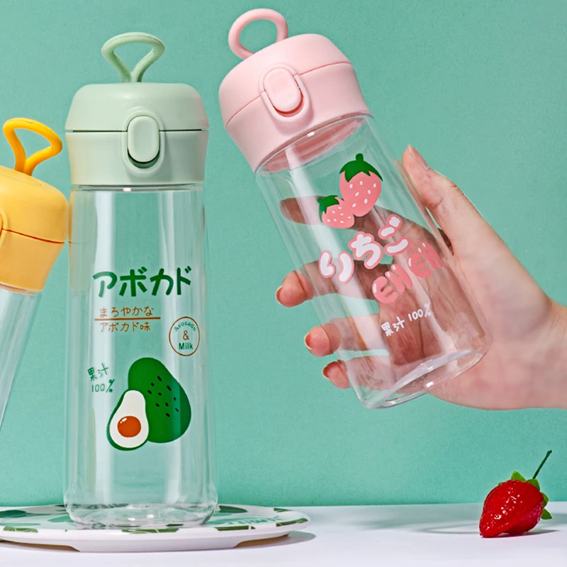 Cute water cup fruit pattern bullet cover plastic transparent cup simple and fresh student couple outdoor portable water bottle
Cute water cup fruit pattern bullet cover plastic transparent cup simple and fresh student couple outdoor portable water bottle