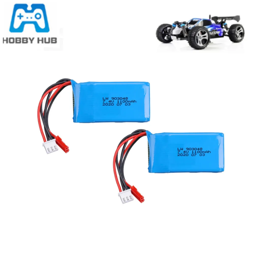 7 4 в 1100 мАч 903048 LiPo Батарея для Wltoys V353 A949 A959 A969 A979 k929 дистанционный пульт автомобиль