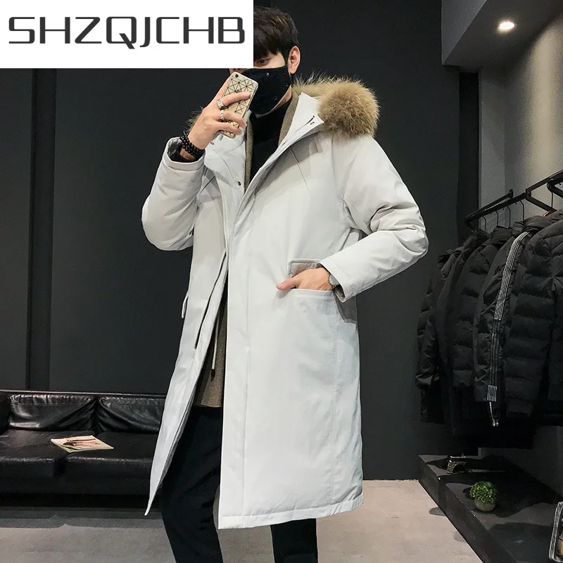 Мужской пуховик с капюшоном SHZQ, белый утиный пуховик с мехом, зимняя одежда, 2021
Мужской пуховик с капюшоном SHZQ, белый утиный пуховик с мехом, зимняя одежда, 2021