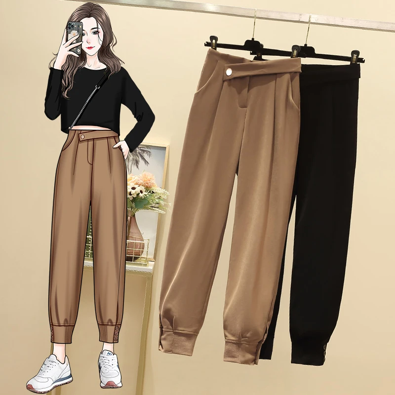 Black Haroun Plus Large Size Oversize Korean Vintage Autumn Women'S Clothing High Waist Trousers Fashion Pants For Girls
Black Haroun Plus Large Size Oversize Korean Vintage Autumn Women'S Clothing High Waist Trousers Fashion Pants For Girls