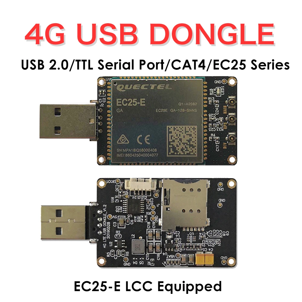 USB-ключ 4G LTE с разъемом для SIM-карты EC25-E Vodafone/Deutsche Telekom/SKT LTE FDD B1/B3/B5/B7/B8/B20 
USB-ключ 4G LTE с разъемом для SIM-карты EC25-E Vodafone/Deutsche Telekom/SKT LTE FDD B1/B3/B5/B7/B8/B20