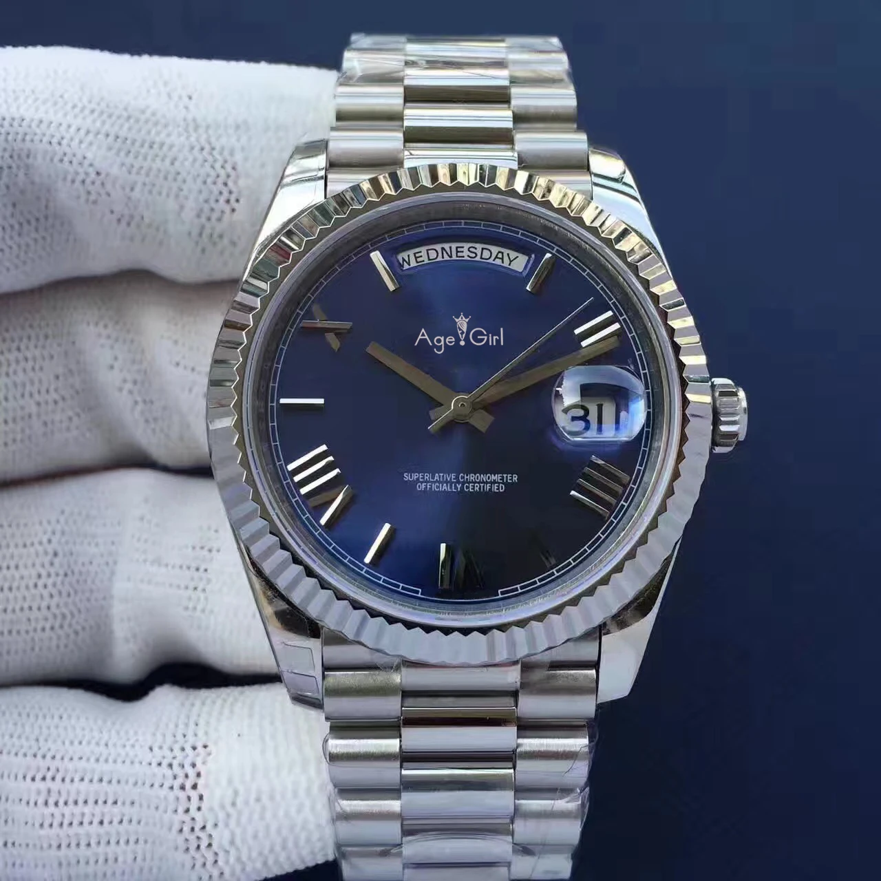 Classic New Men Daydate Gold Silver Black Blue Automatic Mechanical Stainless Steel Sapphire President Rome Watch 41mm AAA+
Classic New Men Daydate Gold Silver Black Blue Automatic Mechanical Stainless Steel Sapphire President Rome Watch 41mm AAA+