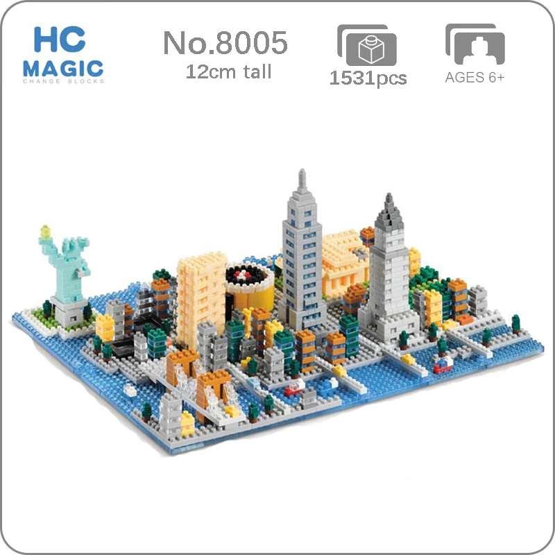 HC New York City Architecture Statue of Liberty 3D Model Building Blocks Kit DIY Mini Diamond Bricks Toys for Kids Children Gift
HC New York City Architecture Statue of Liberty 3D Model Building Blocks Kit DIY Mini Diamond Bricks Toys for Kids Children Gift