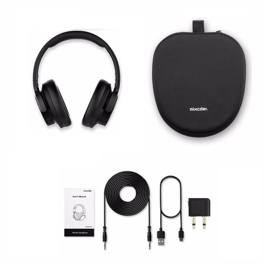 Mixcder E9 Active Noise Cancelling Wireless Headphones Bluetooth 5.0 Headset with Mic Super Deep Bass For PC Mobile phone 
Mixcder E9 Active Noise Cancelling Wireless Headphones Bluetooth 5.0 Headset with Mic Super Deep Bass For PC Mobile phone