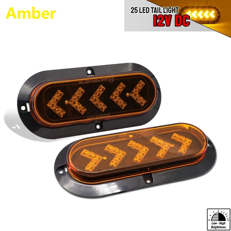 Boat LED Light 2Pcs 6in Amber 25LED Tail Light Waterproof Oval Brake Stop Lamp for Boat ATV Truck Trailer
Boat LED Light 2Pcs 6in Amber 25LED Tail Light Waterproof Oval Brake Stop Lamp for Boat ATV Truck Trailer