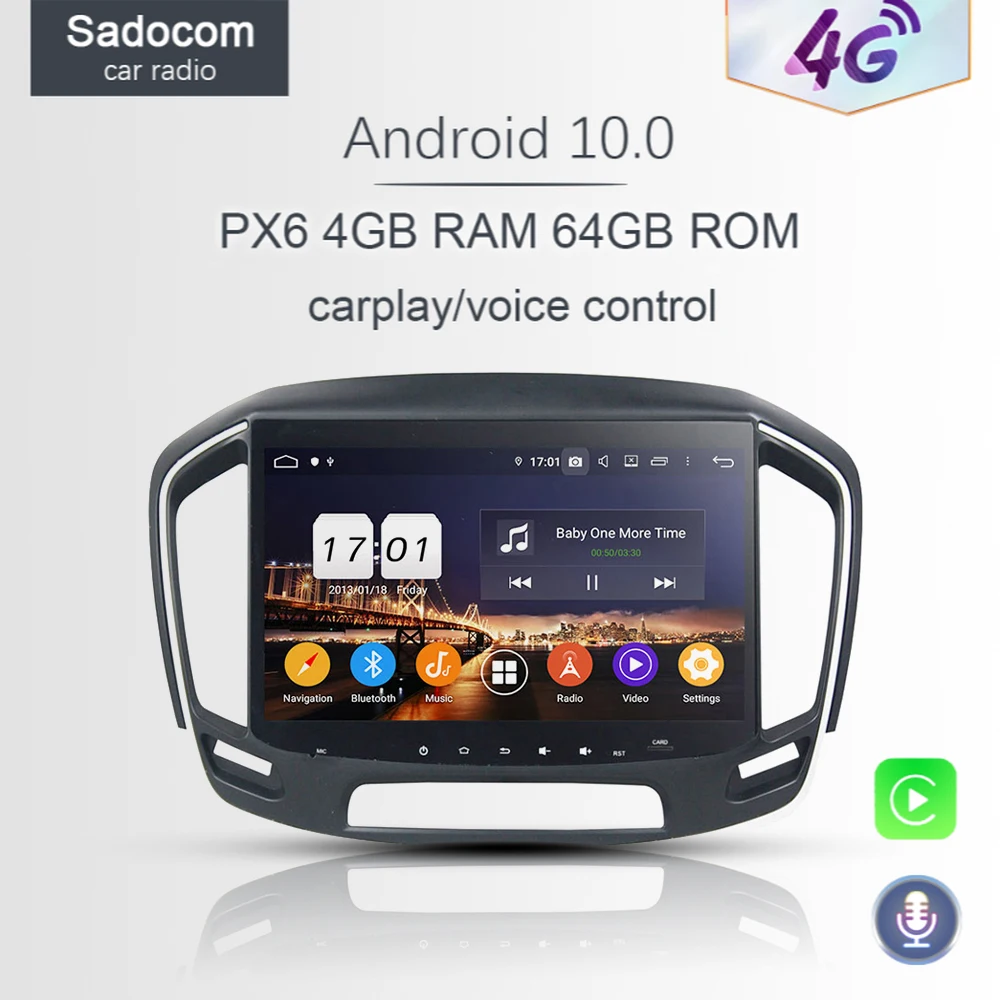 PX6 10 1 "TDA7851 Android 11 0 8 ядер 4 Гб RAM Автомобильный DVD плеер для Opel INSIGINA 2014 2015 2016 GPS