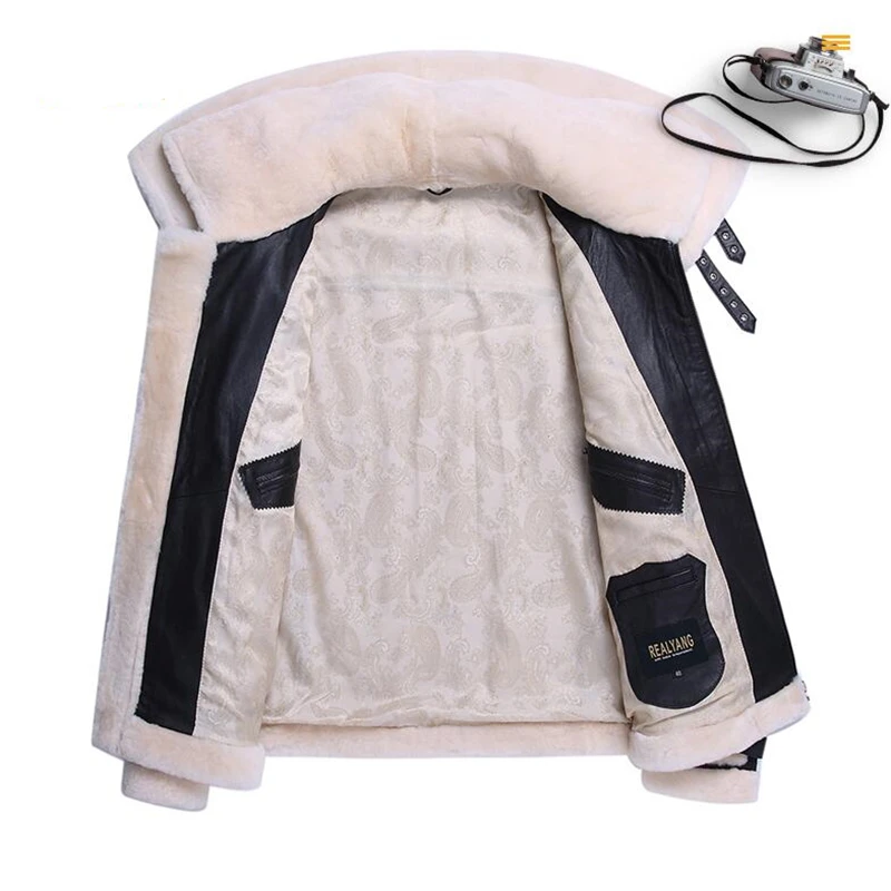 Double High Mens Quality Winter Collar Shearling Jacket Lamb Fur Coat Men Short Sheepskin Leather Wool Jackets Plus size 5XL
Double High Mens Quality Winter Collar Shearling Jacket Lamb Fur Coat Men Short Sheepskin Leather Wool Jackets Plus size 5XL