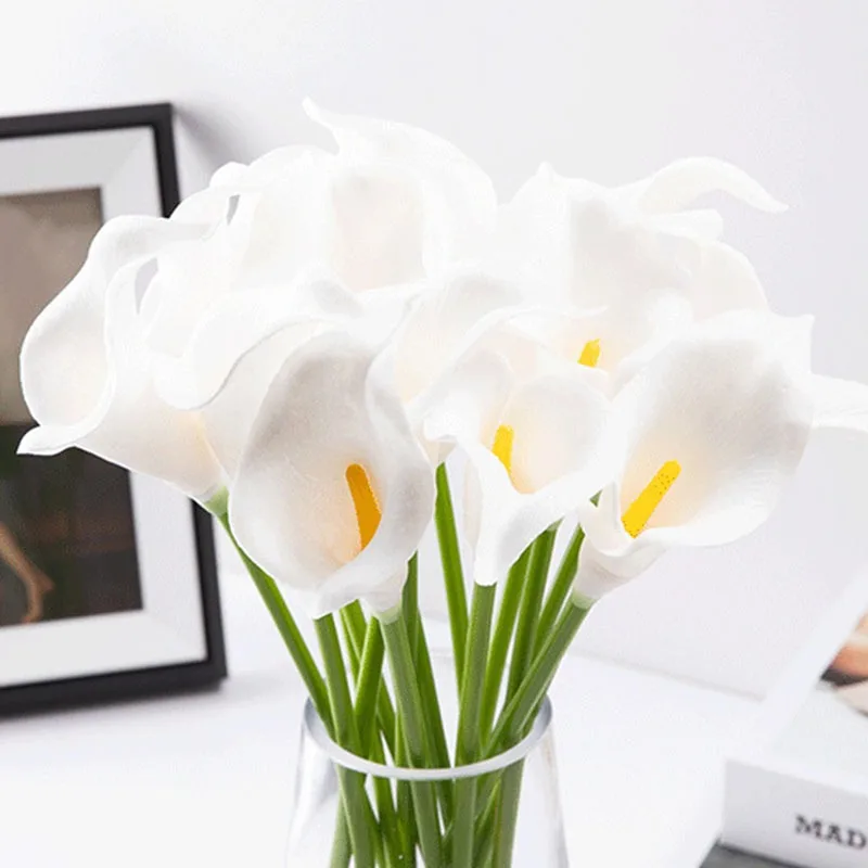 10 PCs High Quality Real Touch Calla Lily Artificial Flowers Calla Lily Bouquet Wedding Bridal Home Room Fake Flower Decoration
10 PCs High Quality Real Touch Calla Lily Artificial Flowers Calla Lily Bouquet Wedding Bridal Home Room Fake Flower Decoration