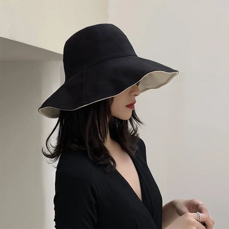 Summer New Bucket Hat for Women Soft Cotton Solid Color Big Wide Brim Outdoor Sun Hats Portable Foldable Cap Lady Caps
Summer New Bucket Hat for Women Soft Cotton Solid Color Big Wide Brim Outdoor Sun Hats Portable Foldable Cap Lady Caps