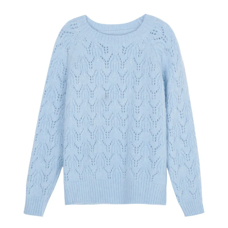Fannic Winter Fashion Casual Pullover Knitted Solid Color White Blue Round Neck Sweater for Women
Fannic Winter Fashion Casual Pullover Knitted Solid Color White Blue Round Neck Sweater for Women