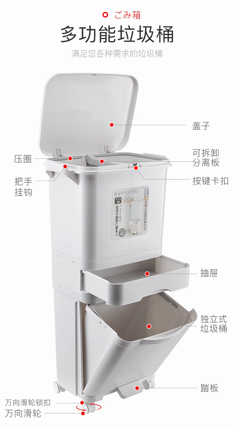 Garbage Separation Trash Can Large Double Layers Plastic Storage Bin Kitchen Household Tools Cubo De Basura Camper Van Kitchen
Garbage Separation Trash Can Large Double Layers Plastic Storage Bin Kitchen Household Tools Cubo De Basura Camper Van Kitchen