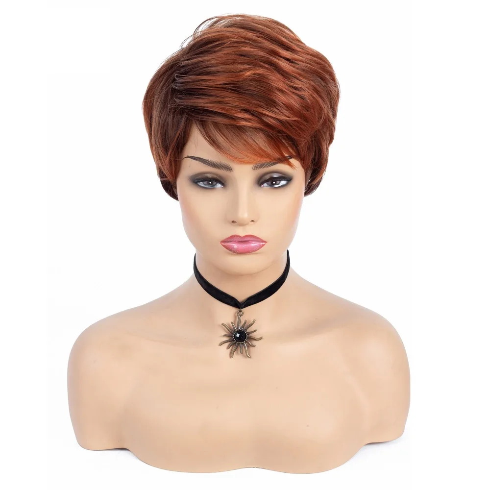 Dai weier Female Haircut Puffy Straight Natural Short Red Wine Brown Synthetic Hair Wigs for Black Women
Dai weier Female Haircut Puffy Straight Natural Short Red Wine Brown Synthetic Hair Wigs for Black Women