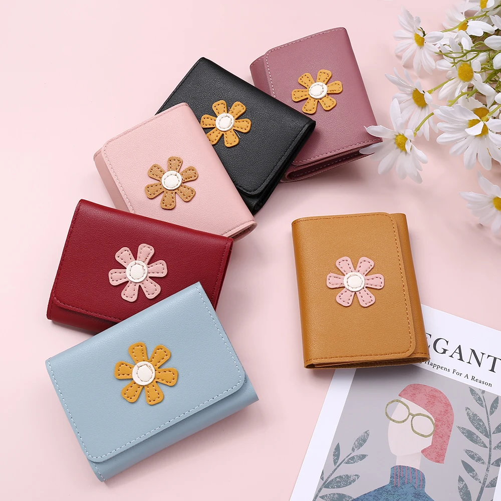 2021 New Cute Flower Women Wallet Hasp Brand Designed PU Leather Girl Small Coin Purses Female Card Holder Woman Wallets
2021 New Cute Flower Women Wallet Hasp Brand Designed PU Leather Girl Small Coin Purses Female Card Holder Woman Wallets