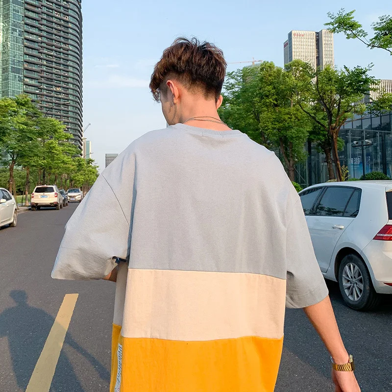 T-shirt summer new short-sleeved Fashion tide brand students Korean loose clothes men's tops clothing Free shipping yellow
T-shirt summer new short-sleeved Fashion tide brand students Korean loose clothes men's tops clothing Free shipping yellow