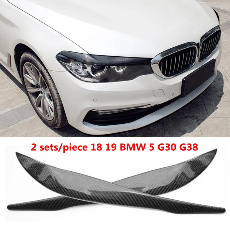 For BMW5 M5 G30 Headlights Eyebrows 2017 2018 Carbon Fiber Eyelids Trim Cover Front Headlamp Lamp Eyebrow BMW 525i 530i 540i
For BMW5 M5 G30 Headlights Eyebrows 2017 2018 Carbon Fiber Eyelids Trim Cover Front Headlamp Lamp Eyebrow BMW 525i 530i 540i