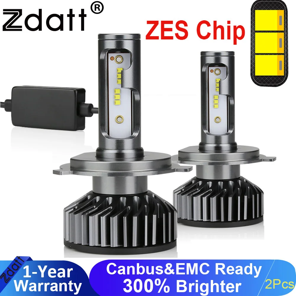 Zdatt зэс автомобилей головной светильник H4 H7 led 6000K H1 H8 H9 H11 9005 9006 HB3 HB4 880 светодиодные