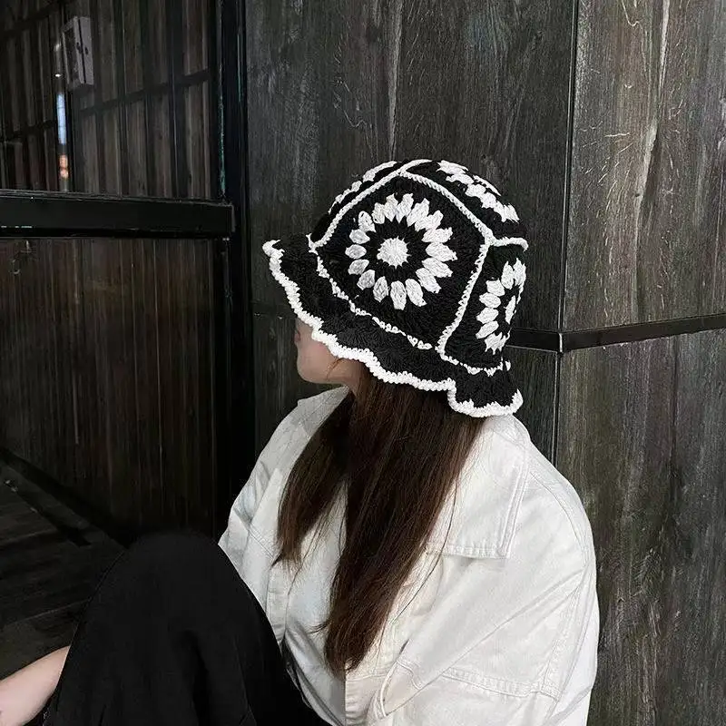 Hollow Knitted Fisherman Hat Breathable Embroidery Handmade Crochet Hats Spring Summer Cute Women Knitted Bucket Hat Panama
Hollow Knitted Fisherman Hat Breathable Embroidery Handmade Crochet Hats Spring Summer Cute Women Knitted Bucket Hat Panama