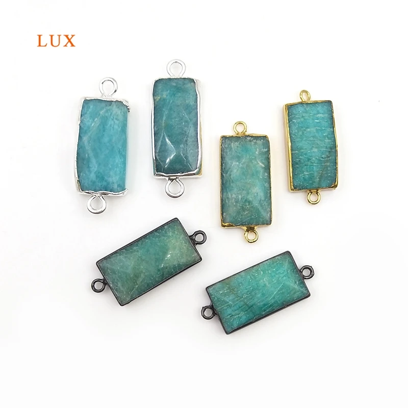 3pcs Natural Amazonite Rectangle Pendants Jewelry With Gold Silver Bronze Plated Connector Finding For Necklace Bracelet Making
3pcs Natural Amazonite Rectangle Pendants Jewelry With Gold Silver Bronze Plated Connector Finding For Necklace Bracelet Making