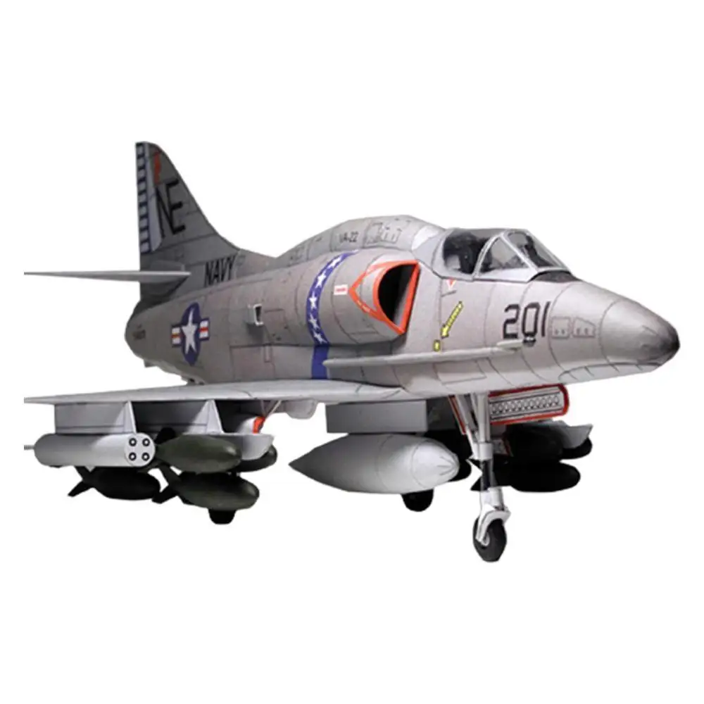 Модель самолета Skyhawk в масштабе 1:33 США, 3D бумажная карточка для сборки, образовательная военная модель, строительные игрушки
Модель самолета Skyhawk в масштабе 1:33 США, 3D бумажная карточка для сборки, образовательная военная модель, строительные игрушки