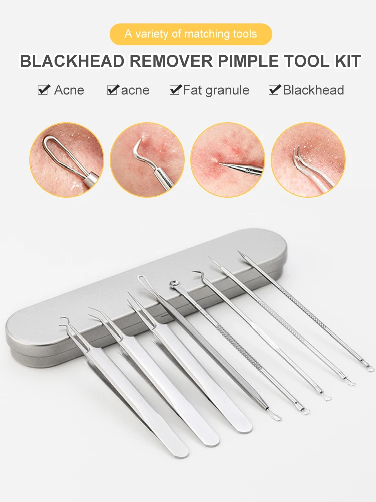 4/8pcs Acne Blackhead Removal Needles Black Dots Cleaner Black Head Pore Cleaner Deep Cleansing Tool Face Skin Care Tool
4/8pcs Acne Blackhead Removal Needles Black Dots Cleaner Black Head Pore Cleaner Deep Cleansing Tool Face Skin Care Tool