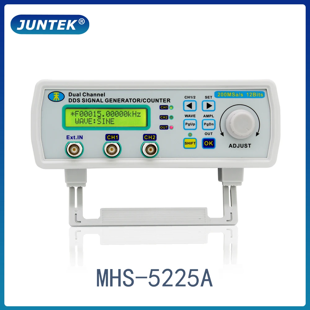 JUNTEK MHS5200A25MHz DDS генератор сигналов с цифровым управлением двухканальный счетчик частоты/измеритель произвольная форма импульса
JUNTEK MHS5200A25MHz DDS генератор сигналов с цифровым управлением двухканальный счетчик частоты/измеритель произвольная форма импульса