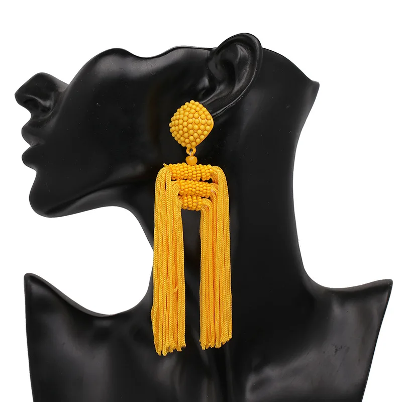 2021 Fashion Jewelry Boho Tassel Earrings Women Fringed Drop Earrings Pendant Statement Brincos Dangle Earrings 6 Colors
2021 Fashion Jewelry Boho Tassel Earrings Women Fringed Drop Earrings Pendant Statement Brincos Dangle Earrings 6 Colors