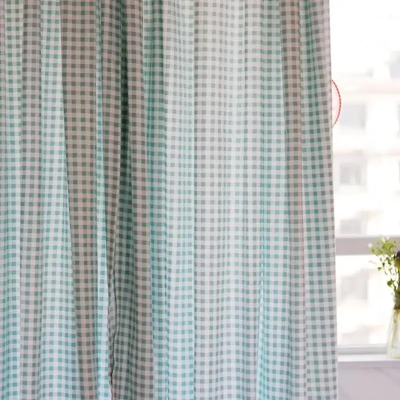 Customized simple small fresh color lattice curtains semi-shading bedroom living room decoration balcony sunshade curtains
Customized simple small fresh color lattice curtains semi-shading bedroom living room decoration balcony sunshade curtains