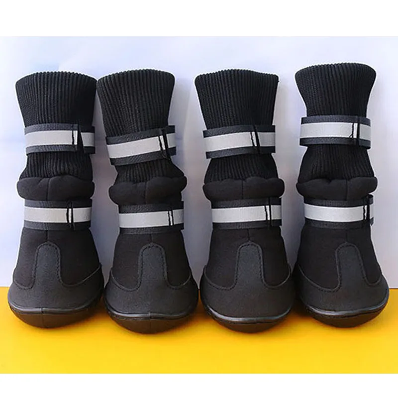 Pet Dog Shoes Winter Warm Fleece Snow Boots Anti-slip Durable Rain Boots For Medium Large Dogs Black Waterproof Shoe For Dog
Pet Dog Shoes Winter Warm Fleece Snow Boots Anti-slip Durable Rain Boots For Medium Large Dogs Black Waterproof Shoe For Dog
