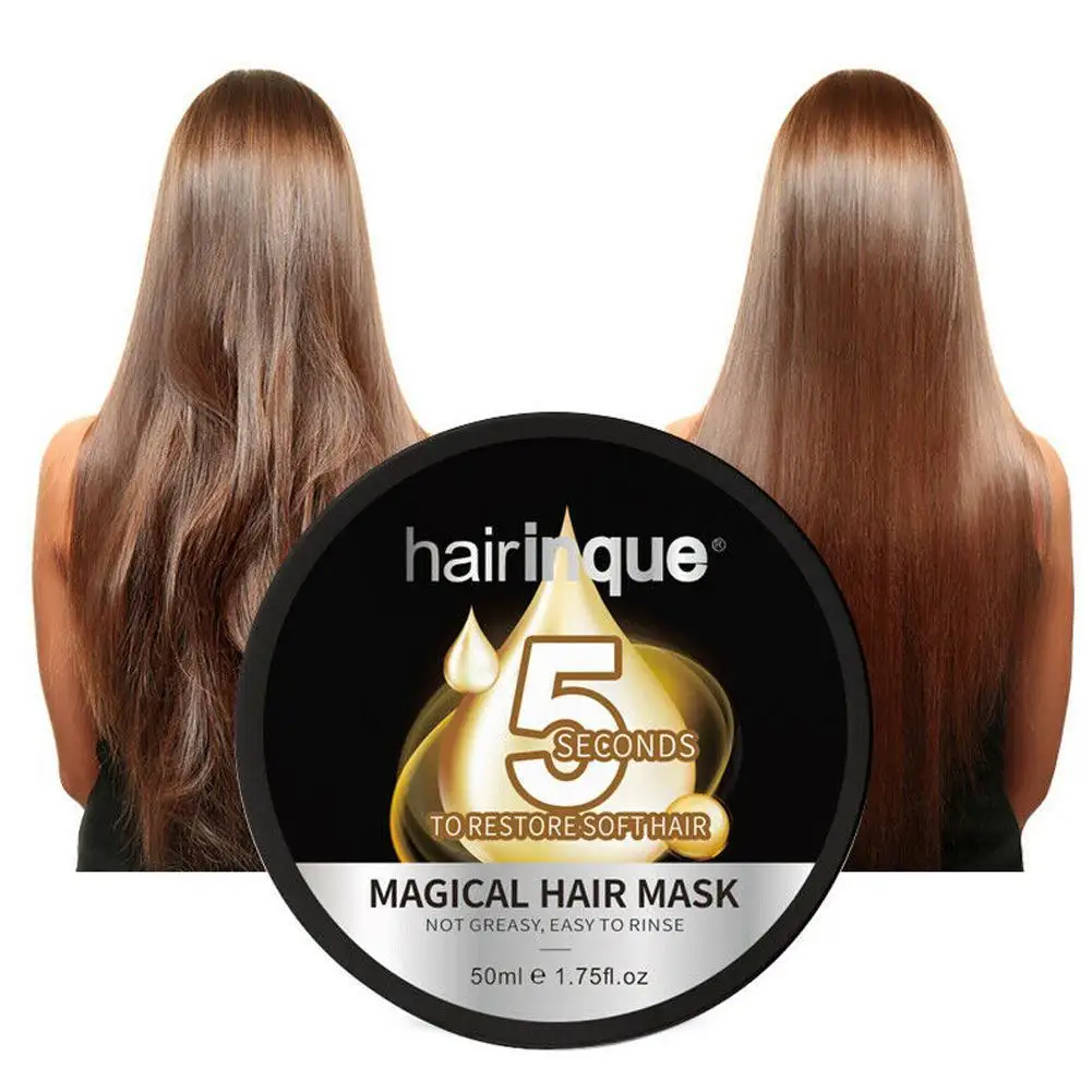 Magical Treatment Hair Mask Moisturizing Nourishing Repairs Hair Restore 5 seconds Damage Mask Care 50ml Soft Hair I0R6 
Magical Treatment Hair Mask Moisturizing Nourishing Repairs Hair Restore 5 seconds Damage Mask Care 50ml Soft Hair I0R6