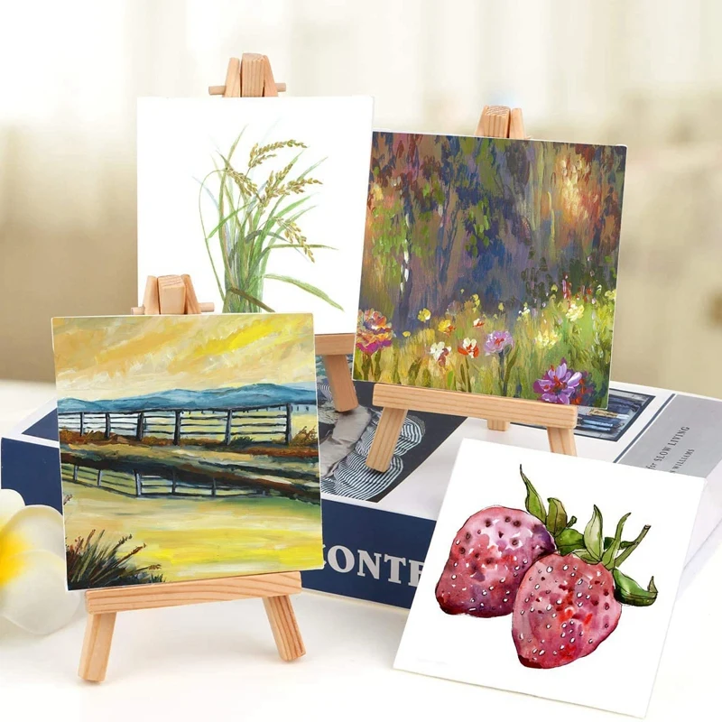 20Pcs Mini Canvas Drawing Board with Easel, Painting Canvas Panel, Suitable for Art Painting Party Supplies
20Pcs Mini Canvas Drawing Board with Easel, Painting Canvas Panel, Suitable for Art Painting Party Supplies