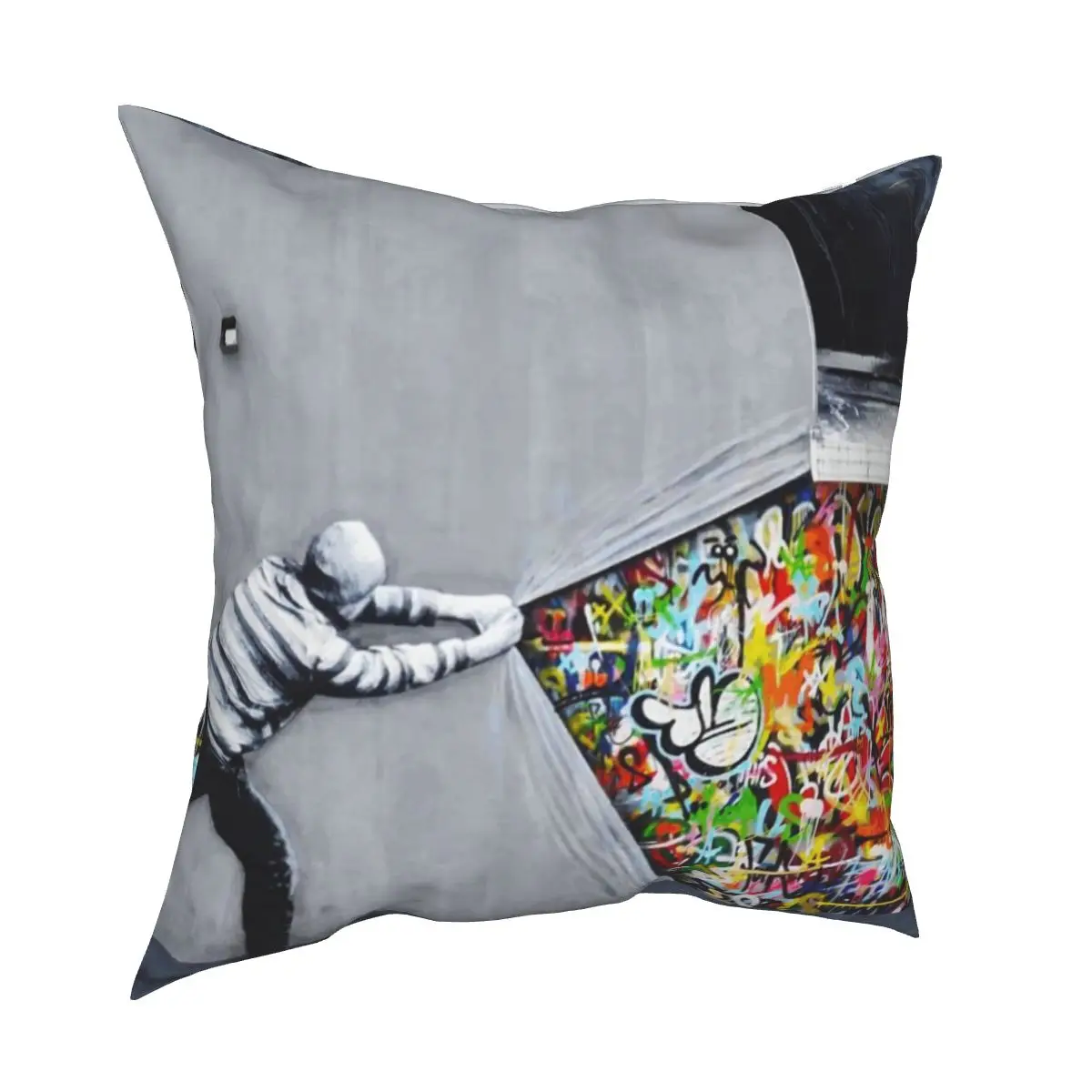 Banksy Uncovering Graffiti Pillow Cases Street Art Spray Paint Wall Mural Cushion Covers Decor Pillowcover for Car 45x45cm 
Banksy Uncovering Graffiti Pillow Cases Street Art Spray Paint Wall Mural Cushion Covers Decor Pillowcover for Car 45x45cm