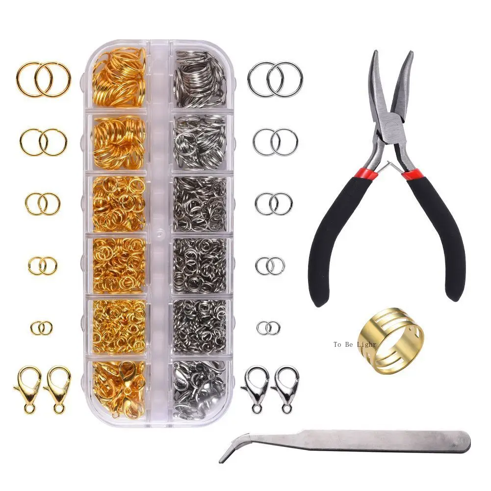 Split Jump Rings Set,Double Closed Jump Rings Gold and Silver Jewelry Split Rings with Craft Jump Loop Opener Split Ring Plier 
Split Jump Rings Set,Double Closed Jump Rings Gold and Silver Jewelry Split Rings with Craft Jump Loop Opener Split Ring Plier