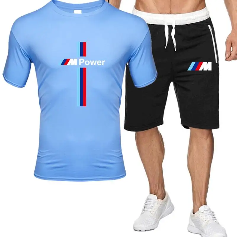BMW Men Summer Casual Tracksuit Clothing Set Mens Fitness Sport Suit Outfits Short Sleeve T-shirt + Shorts 2 Piece Set
BMW Men Summer Casual Tracksuit Clothing Set Mens Fitness Sport Suit Outfits Short Sleeve T-shirt + Shorts 2 Piece Set