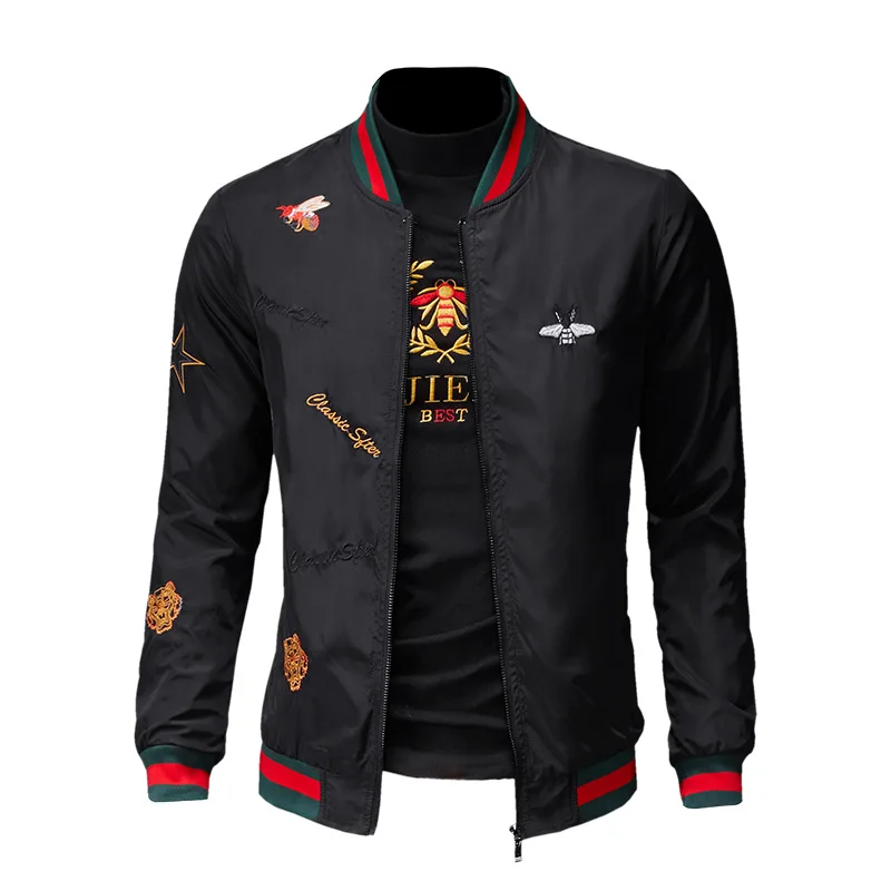 Men's embroidered jacket, men's wear, fashion brand jacquard, new style, baseball suit, pilot, 2020
Men's embroidered jacket, men's wear, fashion brand jacquard, new style, baseball suit, pilot, 2020