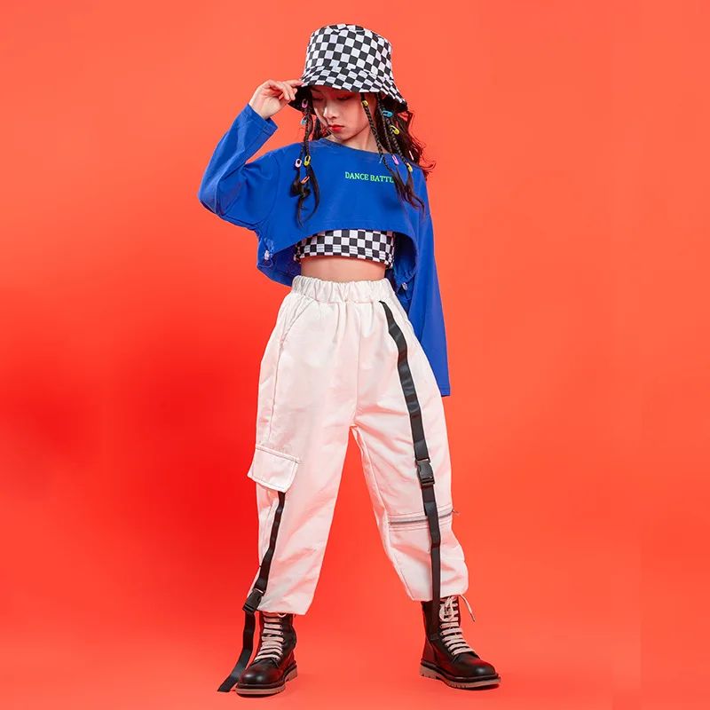New Fashion Girls Jazz Dance Clothes Kids Cool Blue Hip Hop Costume Street Dance Wear Girl Disfraz Animadora
New Fashion Girls Jazz Dance Clothes Kids Cool Blue Hip Hop Costume Street Dance Wear Girl Disfraz Animadora