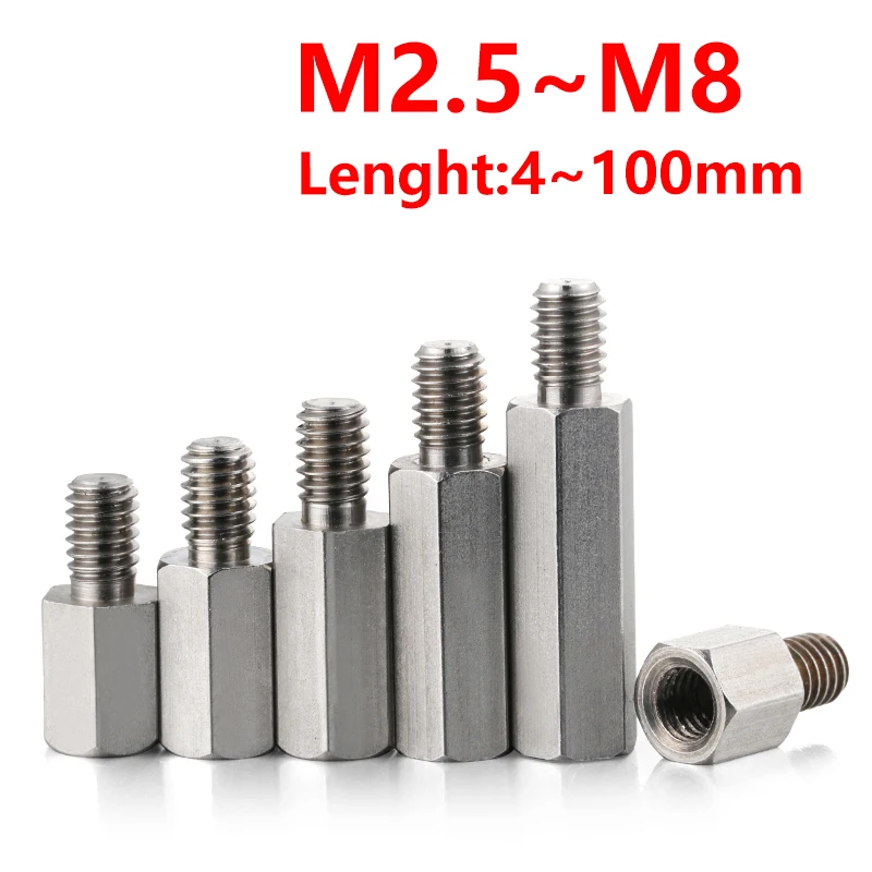 304Stainless Steel Hex Male Female Standoff Stud Board Threaded Pillar Screw Motherboard Hexagon Spacer Bolt M2.5 M3 M4 M5 M6 M8
304Stainless Steel Hex Male Female Standoff Stud Board Threaded Pillar Screw Motherboard Hexagon Spacer Bolt M2.5 M3 M4 M5 M6 M8