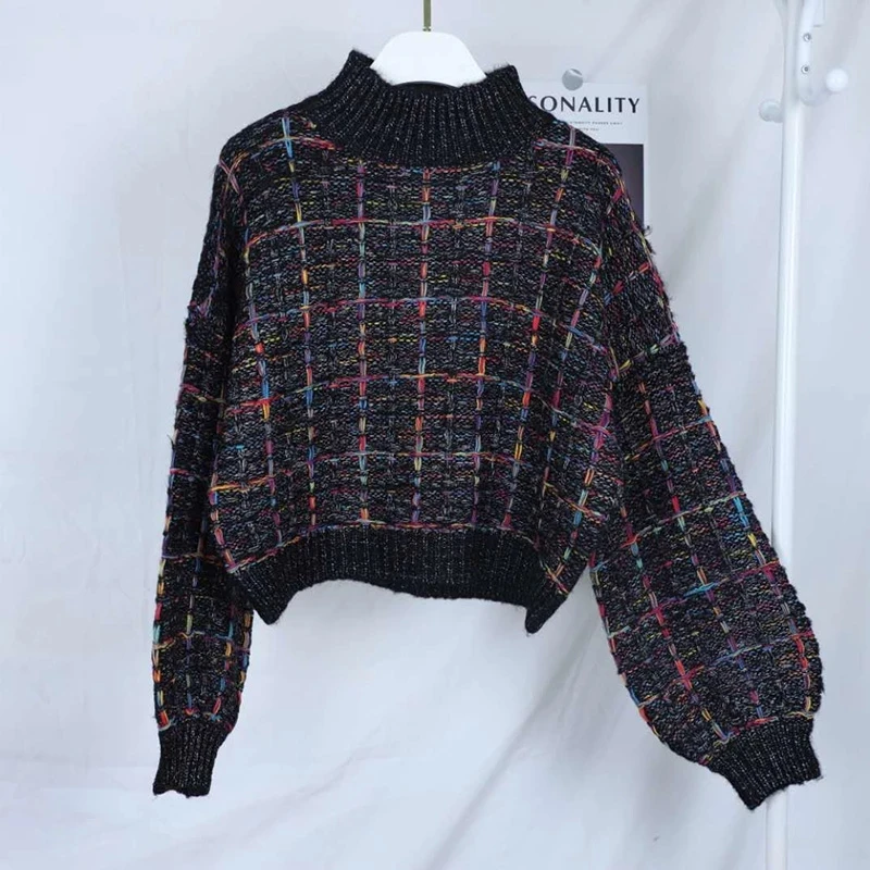 Autumn New Female Fashion Hedging Short Loose Candy Color Outer Wear Plaid Sweater Casual Top
Autumn New Female Fashion Hedging Short Loose Candy Color Outer Wear Plaid Sweater Casual Top