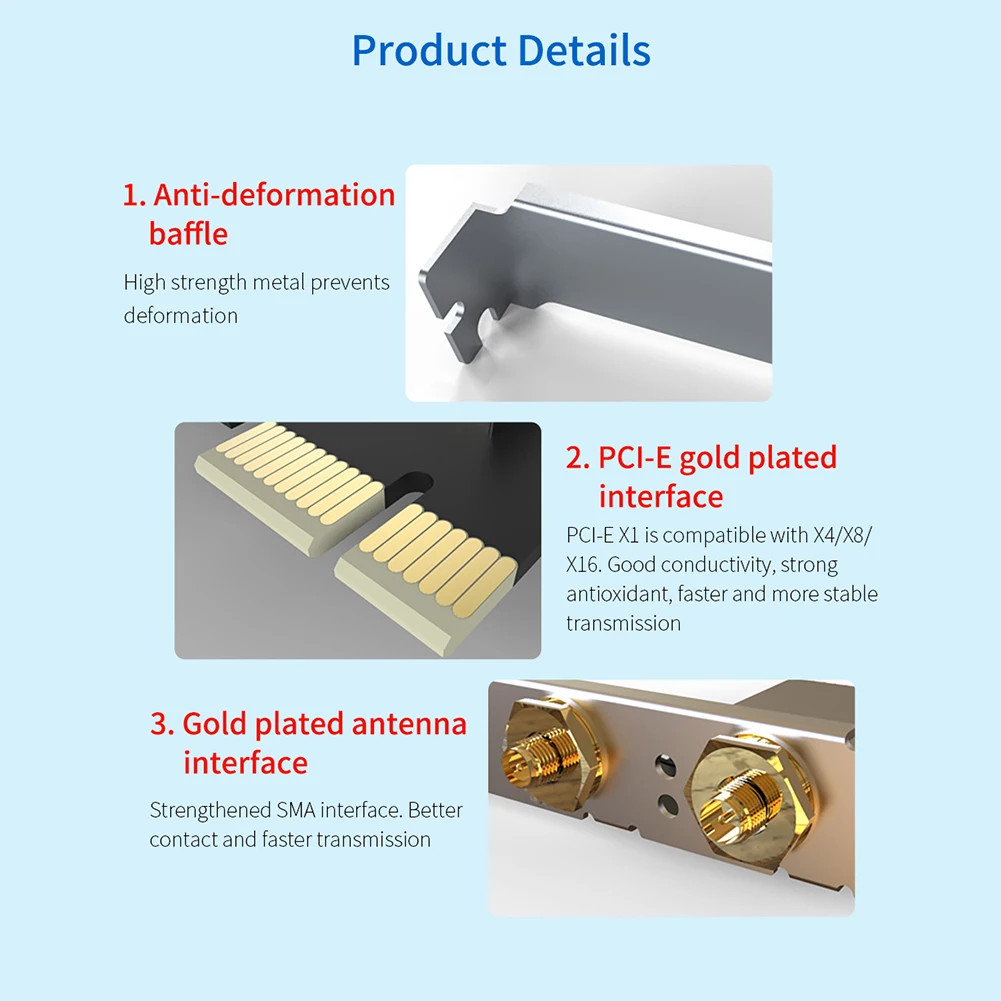 X1 Dual Band Network Card with Antenna Bluetooth WiFi Adapter for COMFAST AX200 PCIE Household Computer Safety Parts
X1 Dual Band Network Card with Antenna Bluetooth WiFi Adapter for COMFAST AX200 PCIE Household Computer Safety Parts