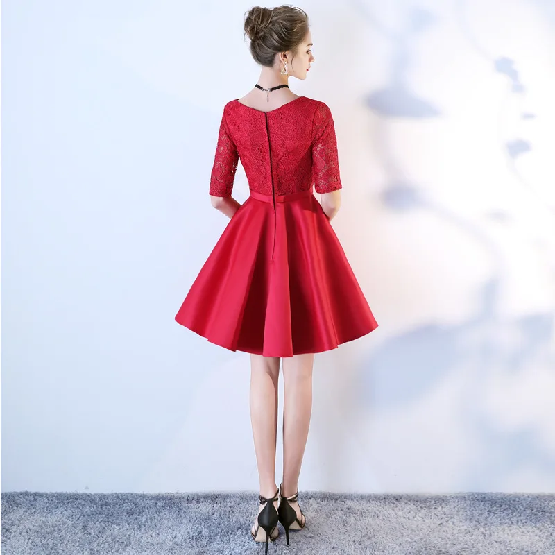 Women's formal prom evening dress V neck half sleeve satin short wedding party dress Plus size Ceremony Bespoke Occasion Dress
Women's formal prom evening dress V neck half sleeve satin short wedding party dress Plus size Ceremony Bespoke Occasion Dress