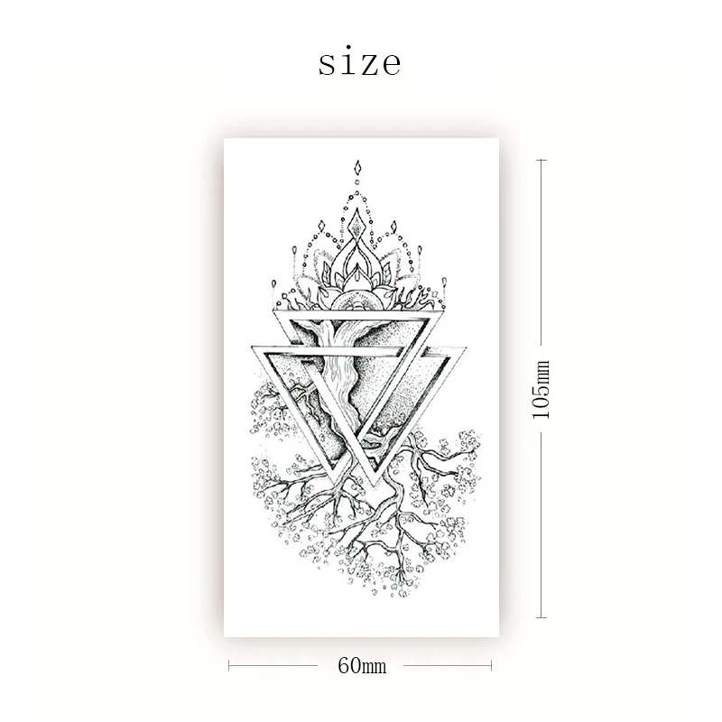Geometric Totem Jewelry Chain Temporary Tattoo for Women Men Tree Inverted Triangle Waterproof Fake Tatto Sticker Neck Arm Tatoo 
Geometric Totem Jewelry Chain Temporary Tattoo for Women Men Tree Inverted Triangle Waterproof Fake Tatto Sticker Neck Arm Tatoo