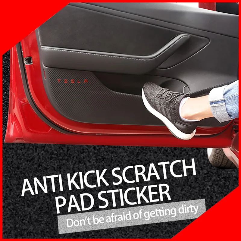 A Little Change 4PCS/set car door kick sticker anti-Dirty protector antiKick mat Pad Cushion Cover Styling Logo for tesla model3
A Little Change 4PCS/set car door kick sticker anti-Dirty protector antiKick mat Pad Cushion Cover Styling Logo for tesla model3