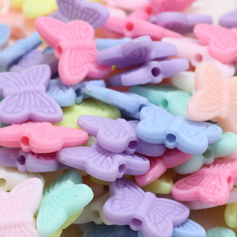 100pcs 14mm Butterfly Shape Spacer Beads Cute Mixed Color Plastic Beads DIY Jewelry Accessories Bracelet Necklace Finding Making
100pcs 14mm Butterfly Shape Spacer Beads Cute Mixed Color Plastic Beads DIY Jewelry Accessories Bracelet Necklace Finding Making