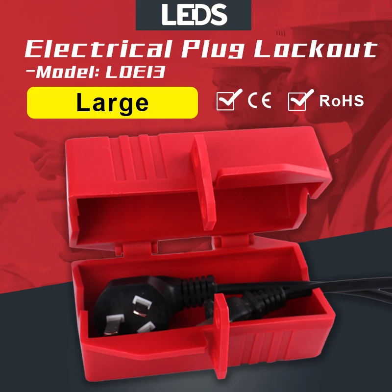 

Large Plug Lock Box With Metal Padlock Industrial Electrical Household Appliance Power Plug Safety Lockout Washing Machine TV