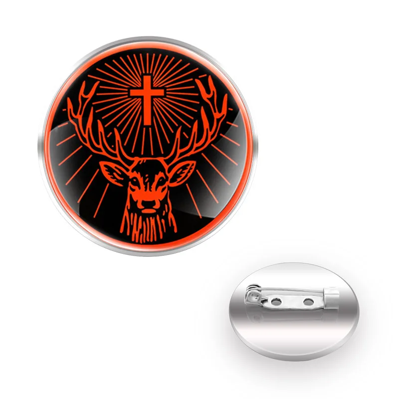 Classic Cross Elk Brooch Badge Glass Cabochon Dome For Bag Clothes Decoration Pins 
Classic Cross Elk Brooch Badge Glass Cabochon Dome For Bag Clothes Decoration Pins