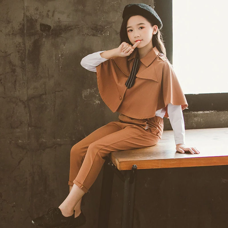 Spring Teenage Girls Clothing Sets Kids Suit 2020 New Fashion 2pcs Outfit Cloak Tops And Pants Clothes Set Autumn Baby Suits
Spring Teenage Girls Clothing Sets Kids Suit 2020 New Fashion 2pcs Outfit Cloak Tops And Pants Clothes Set Autumn Baby Suits